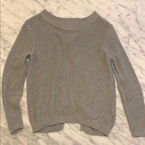 GREY OPEN BACK SWEATER